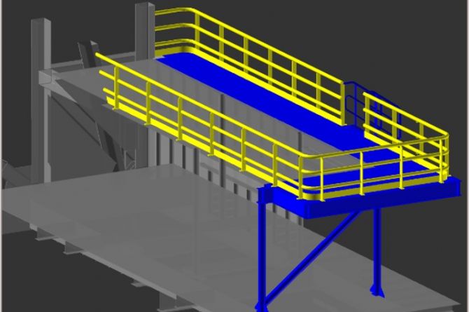 3D model of Welding Shop Roof Deck Extension